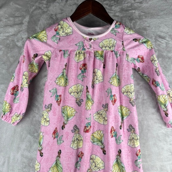 Disney Princess Pink Nightgown Long Sleeve Girls Size 6 Flame Resistant - Picture 2 of 4
